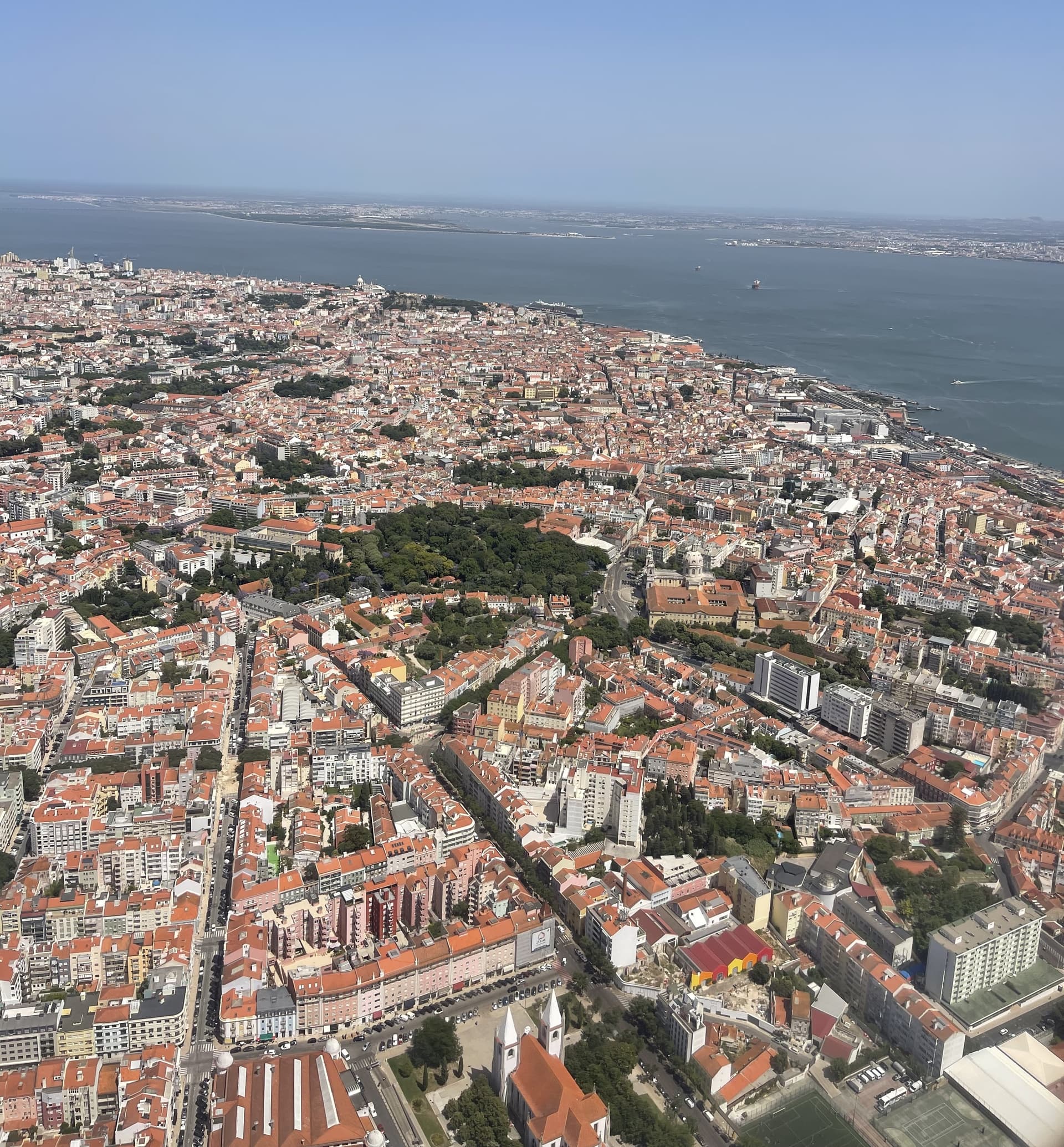 Vista aérea de Lisboa, Portugal